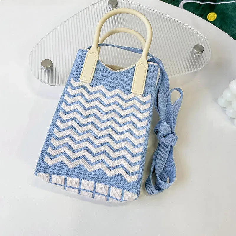 Love Mini Knit Shoulder Crossbody Bag - Bellarte Enchanté Love Mini Knit Shoulder Crossbody Bag